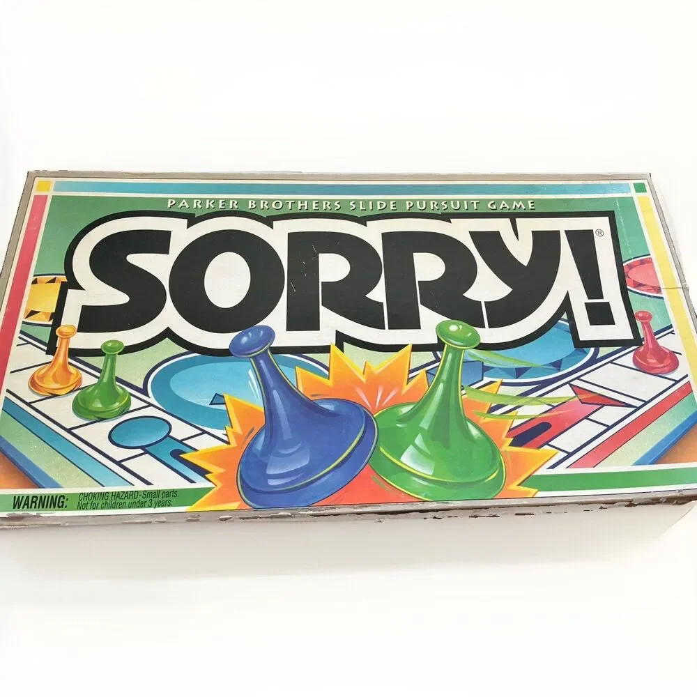 Vintage 1992 Parker Brothers Sorry! Slide Pursuit Board Game Complete USA